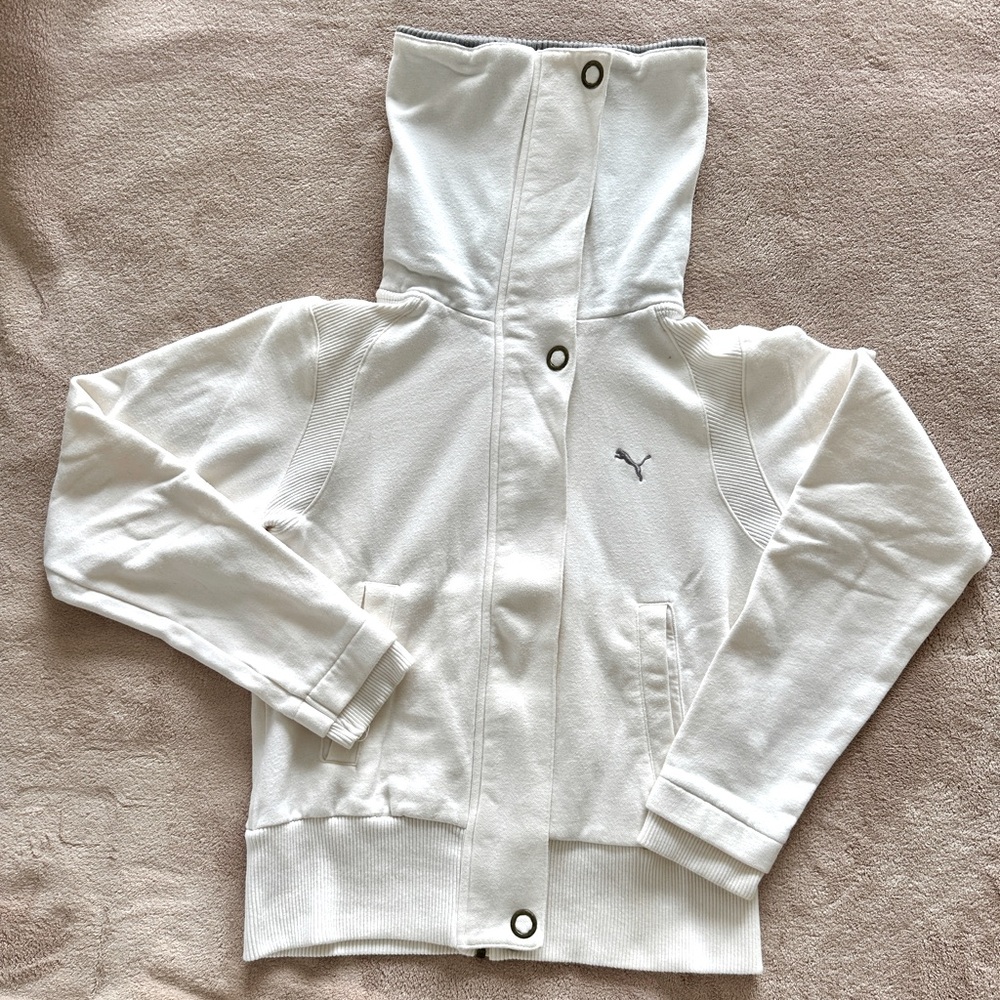 Puma White Retro Hoodie